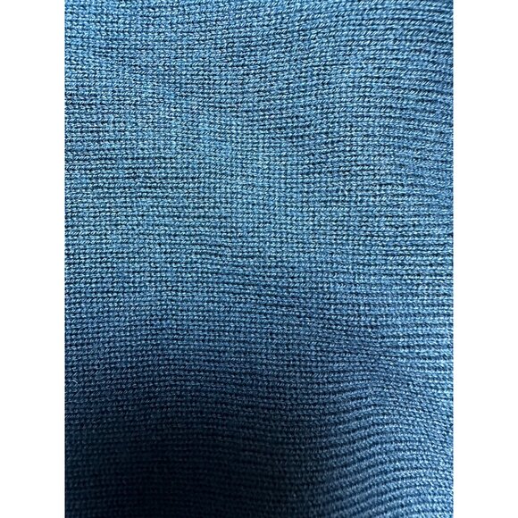 J Jill Wool Blend Side Split Sweater Dress Tunic Large Blue Long Sleeve Stretch - Picture 5 of 8